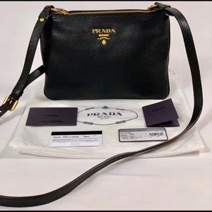 Authentica Prada Vitello Phenix Crossbody